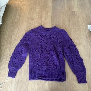 Elegant Purple Women's Knit Top
